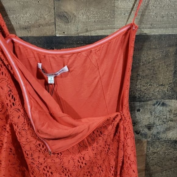 Cupcakes and cashmere NWT Aresa ruffle one shoulder mini lace dress woman size 2 - Picture 10 of 10